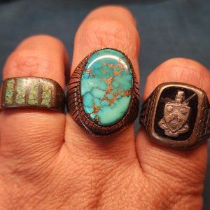Hand Made Vintage Men's Sterling Silver Rings (1990's)